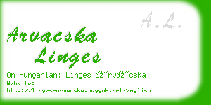 arvacska linges business card